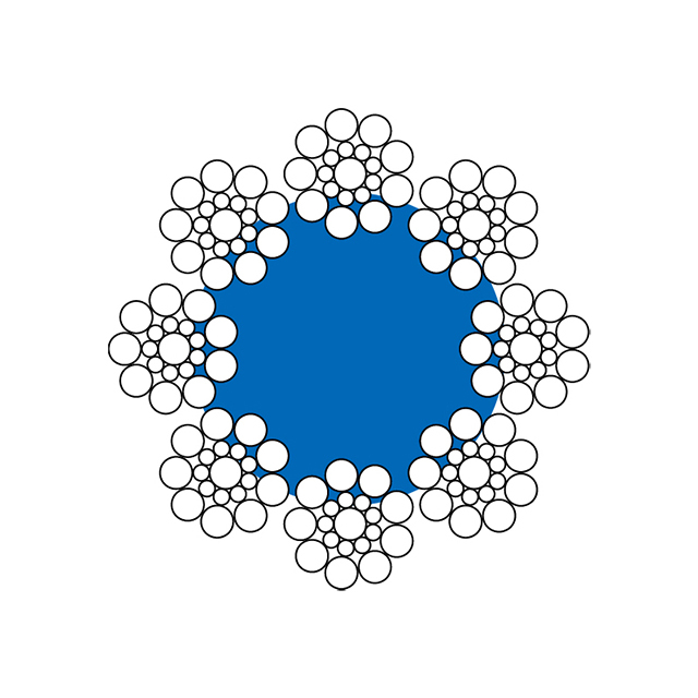 8X19S+FC Стальной трос для лифта Неоцинкованный стальной трос 8 мм