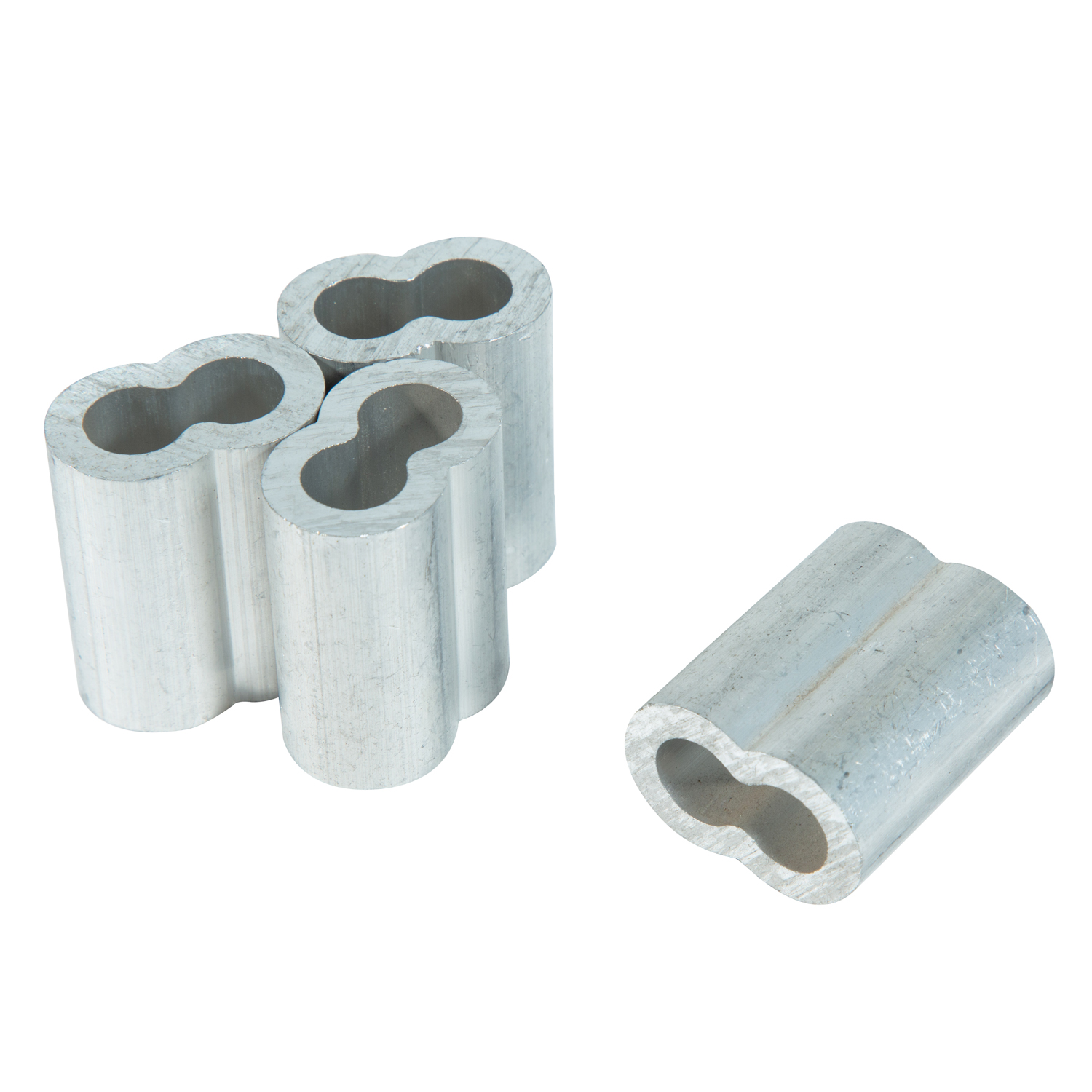 Стальной трос Алюминиевая втулка 8-образная алюминиевая пряжка Зажим для стального троса Алюминиевая втулка с двойным отверстием