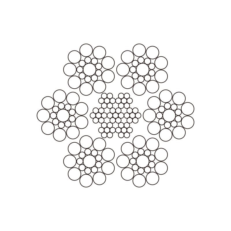 6X19S+FC 6X19S+IWRC стальной трос