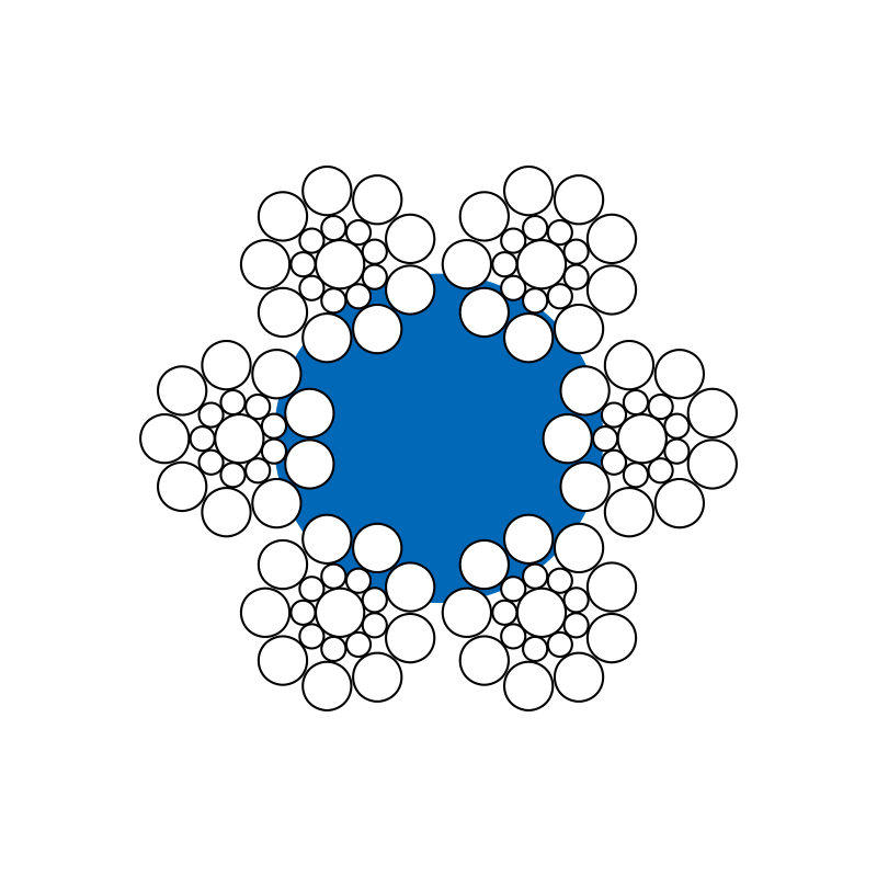 6X19S+FC 6X19S+IWRC стальной трос