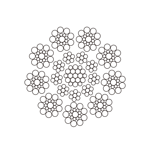  Стальной трос тяговой машины 9X19S-IWRC