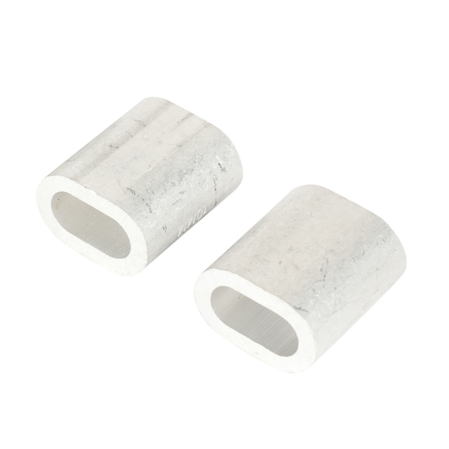  Такелажное оборудование DIN3093 Обжимная втулка для проволочного троса Овальный алюминиевый наконечник