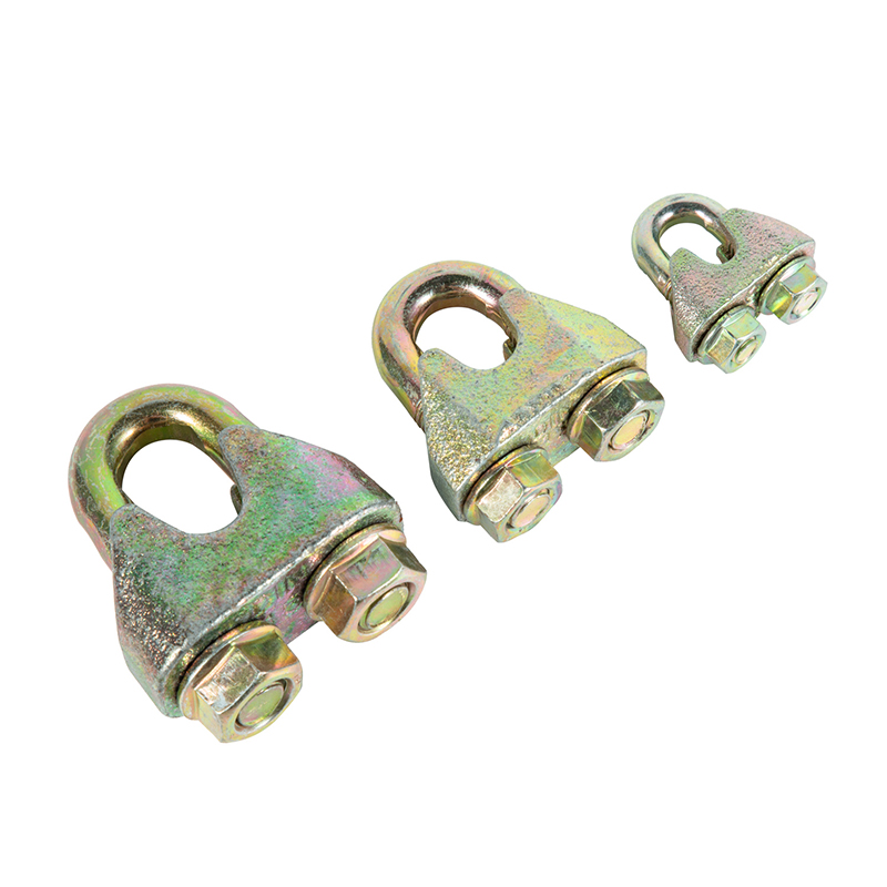 Желтый оцинкованный зажим для троса DIN1142, ковкий G450