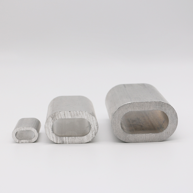  Такелажное оборудование DIN3093 Обжимная втулка для проволочного троса Овальный алюминиевый наконечник