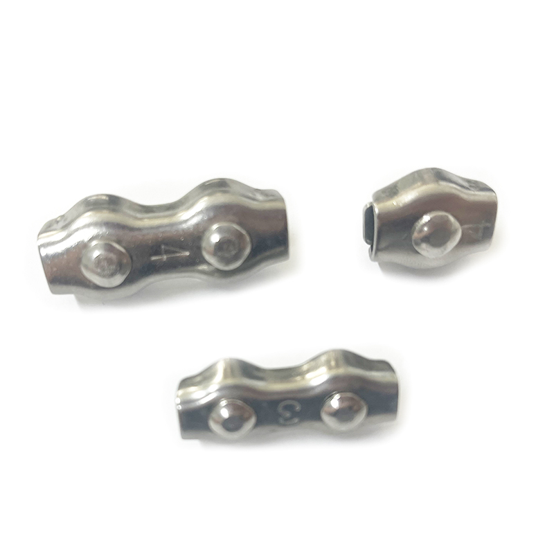 Дуплексные зажимы для троса из нержавеющей стали AISI304 Кабельные зажимы Двойные захваты Кабельные зажимы для стальных проводов