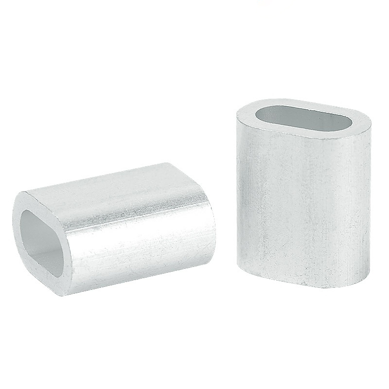  Такелажное оборудование DIN3093 Обжимная втулка для проволочного троса Овальный алюминиевый наконечник