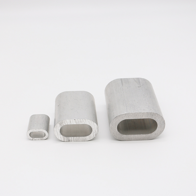  Такелажное оборудование DIN3093 Обжимная втулка для проволочного троса Овальный алюминиевый наконечник